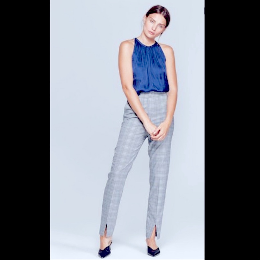 Prologue plaid high-waisted stretch ankle pants 4